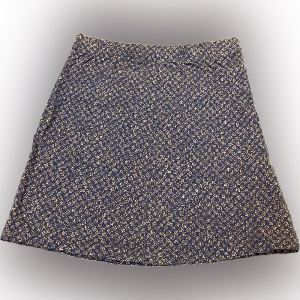 L.L.Bean Skirt A-Line, Ditsy Floral, Vintage, 90s/Y2K, Cotton, Elastic Waist 32”